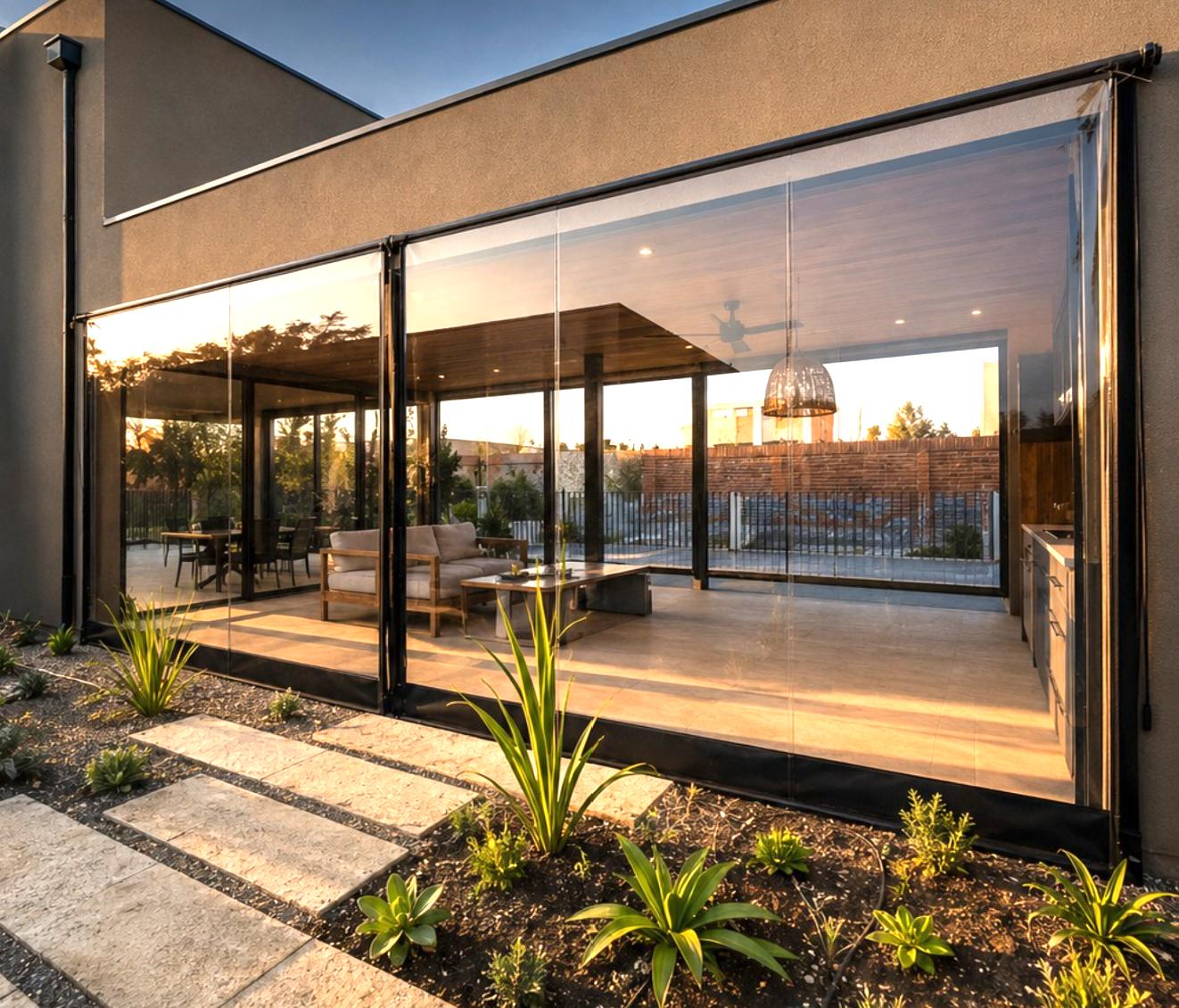 Cierre de Terraza PVC Cristal Montelux
